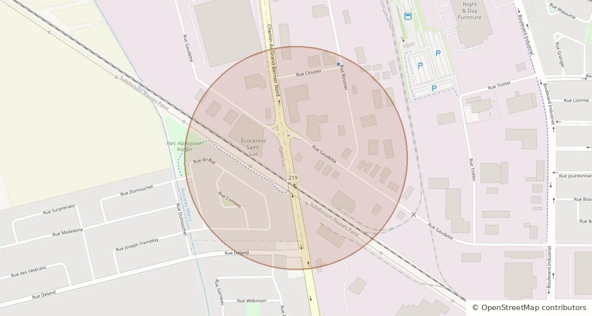 Map of the approximate area around Le Samuel in Saint-Luc · Saint-Jean-sur-Richelieu.