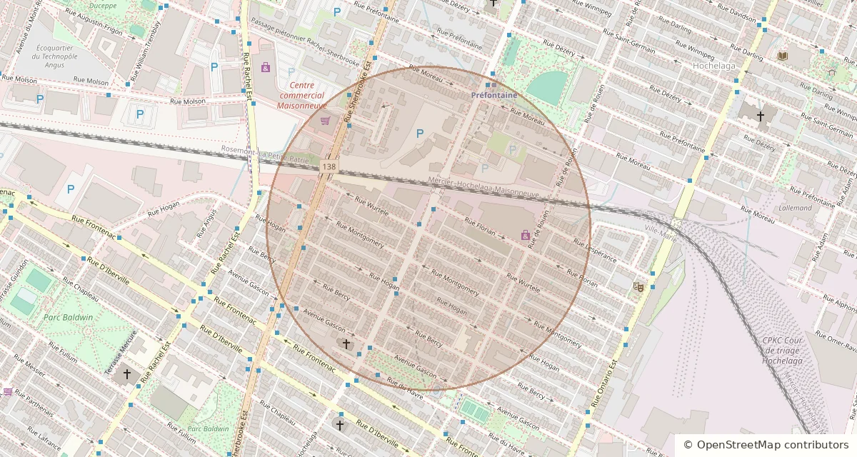 Map of the approximate area around Montreal, I Can’t Wait! in Ville-Marie · Montréal.
