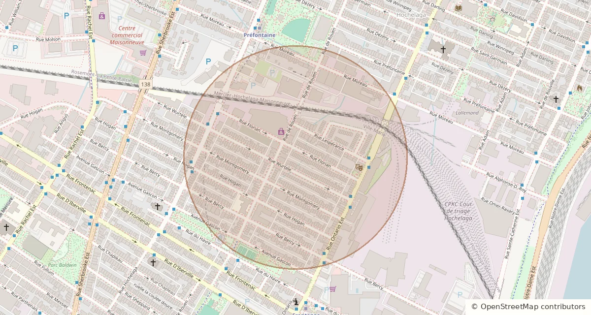 Map of the approximate area around Lanterns, Here I Come in Ville-Marie · Montréal.